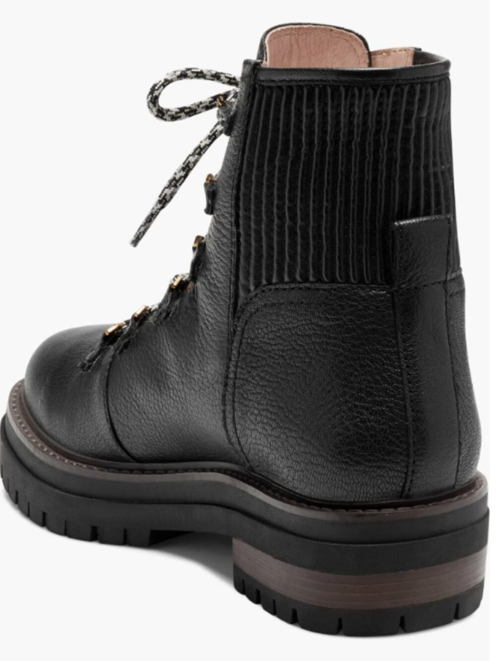 NWT LOUISE ET CIE Women's Black Sheena Lace Up Combat Leather Boots Sz 5.5 - Picture 4 of 11